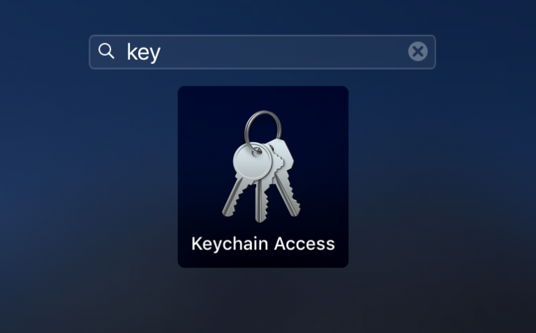 reset my default keychain